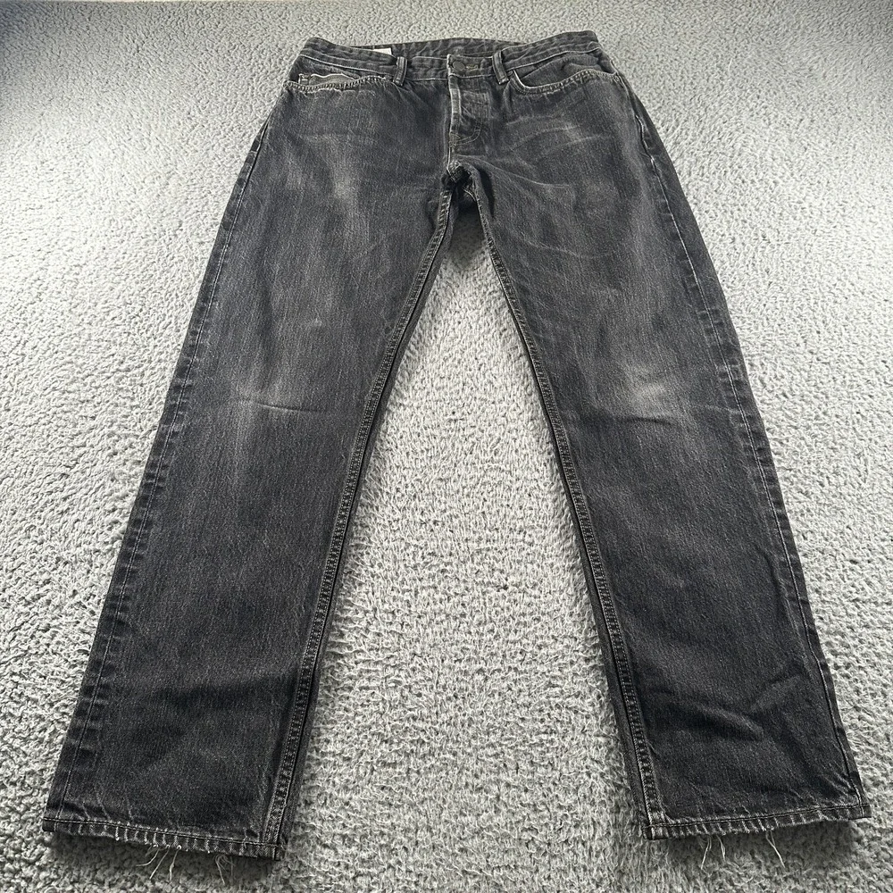 Banana Republic Selvedge Jeans Mens 32x30 Black Straight Kaihara Denim